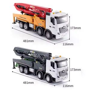 SJY-1381 Camion pompe à béton RC 1/18 en alliage léger, 11 canaux, télécommandé, véhicule de chantier de pulvérisation, jouet - Product Image 3