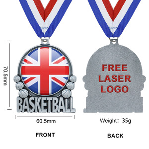 Juego de Medallas de Baloncesto, Oro, Plata, Bronce, Aleación de Zinc, Fundición a Presión, Grabado, Impresión, Medallas Deportivas Circulares - Product Image 6