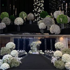 Sfera di Fiori di Rosa Artificiali per Decorazioni Matrimoniali, Composizione Floreale in Plastica per Palcoscenici e Strade - Product Image 4