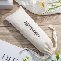 Pochette pour lunettes de soleil en velours personnalisée en gros pochette écologique à cordon pour cadeaux sac à bougies taille avec logo personnalisé