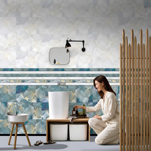 Fournisseur Direct – Carreaux Muraux en Céramique Effet Marbre Vert 300x450mm, Brillants, Émaillés, Étanche – Idéal pour Villas, Supermarchés, Piscines, Extérieurs - Product Image 5