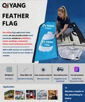 Publicité personnalisée de toute taille, n'importe quel Logo, drapeau de plumes de plage avec Base croisée pour l'affichage