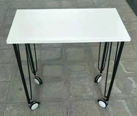 Pieds de table en métal amovibles de haute qualité avec roulettes, noir et blanc, style moderne minimaliste, pour restaurant, bureau, café, bar