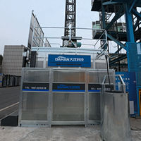 Monte-charge de chantier à double cage Dahan SC200/200, moteur à engrenages, contrôle PLC, haute efficacité, 0-40m/min, 0-60m/min, pour bâtiment