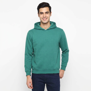 Hot Selling High Quality Polyester/Cotton Unisex Winter Front Logo Men Casual Heavy Pullover Fleece Breathable Quick Dry Hoodie - Product Image 1