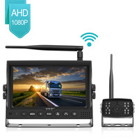 Sistem Kamera Depan Truk Nirkabel 7 Inci Full HD AHD Quad Monitor Kamera Mundur Tahan Air Garansi 24 Bulan