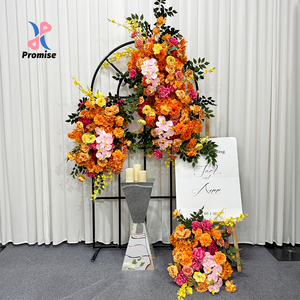 ชุดดอกไม้ประดิษฐ์สีส้มเหลืองสดใส ทำจากผ้าไหมเทียม ตกแต่งงานแต่งงาน งานเลี้ยงฉลองสมรส หรือธีมฤดูร้อน ทำด้วยมือ สมจริง - Product Image 1