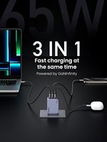 Chargeur USB C UGREEN Nexode Pro 65W 3 ports Mini compact pliable PPS GaN Chargeur mural rapide