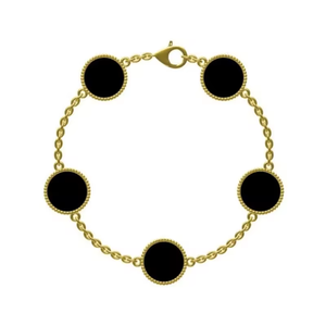 Hochwertiges Klassisches Kleeblatt Glücks-Achat-Armband Luxuriöser Modeschmuck für Damen - Product Image 4