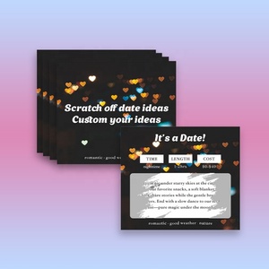 Custom Scratch <b>Card</b> Factory Date Night Adventure Romantic Date Ideas Unique Scratch Off <b>Card</b> Games for Couples - Product Image 1