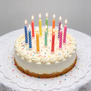 Velas de Parafina sin Aroma de 6 cm, 24 Unidades, Multicolor, para Decoración de Pasteles de Cumpleaños - Product Image 4