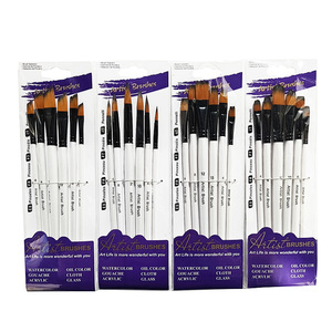 Artist Watercolor Brush <b>Set</b> SHENGCHENG Anti-Rust Ferrule 6Pcs <b>Set</b> Nylon Hair Wooden Handle Comfortable Grip Long-Lasting Paint - Product Image 4