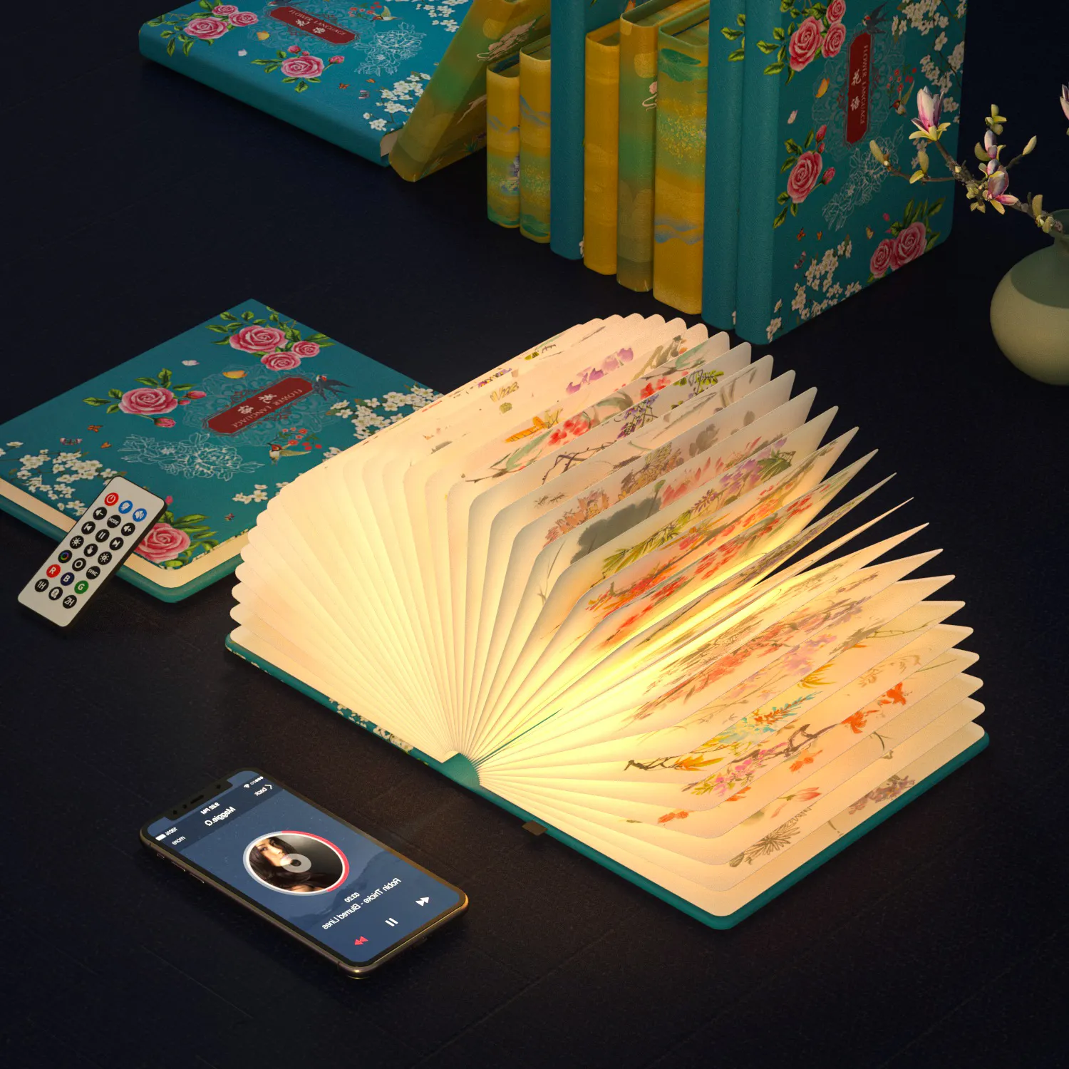 Wholesale Wooden Paper Creative Gifts LED Lights Lighting Decorations Mini Folding Book Lamps