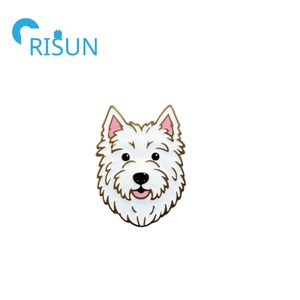 Fabrication d'épingle pour chien en émail personnalisé broche fourrure chiot Westie chien épinglette Ecosse Scottie Highland Terrier chien épingle insigne - Product Image 2