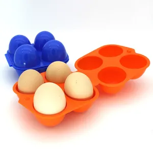 Factory Sale Hiking Camping Folding Portable Plastic 6 Eggs Tray Outdoor Egg Container Storage Boxes Picnic Eegs Tray Box