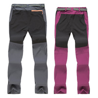 Pantalon de Randonnée Convertible Léger Unisexe en Softshell Extensible, Tissu Polyester, Taille Plus, Vêtement de Trekking