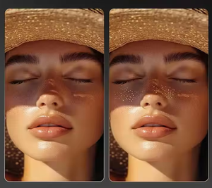 Tatouage autocollant temporaire de tache de rousseur visage sexy personnalisé pour femmes et filles papier imprimé imperméable or métallique et or rose - Product Image 2