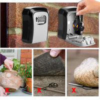 Boîte à clés murale en plastique BBDHOME avec code à 4 chiffres, boîte à clés de sécurité pour la maison, boîte à clés de rangement