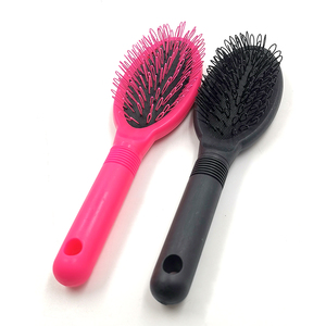 <span class=keywords><strong>Brosse</strong></span> à cheveux compacte en nylon pour extensions de cheveux, <span class=keywords><strong>boucle</strong></span> pour perruque, boucles arrondies, dents de peigne, fonction de démêlage et de brossage - Product Image 2