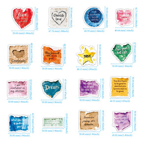 New 50Pcs Rách Tay Retro Inspirational Tiếng Anh <span class=keywords><strong>Slogan</strong></span> Hỗn Hợp Khuyến Khích Phim Hoạt Hình Graffiti Không Thấm Nước Vinyl Tùy Chỉnh Chết Cắt Sticker - Product Image 3