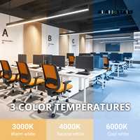 Luminaires linéaires LED suspendus en aluminium pour bureaux, éclairage de bâtiment de bureaux, profilé en aluminium, éclairage linéaire intérieur connectable