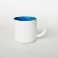 Mug en céramique blanc 14 oz avec logo personnalisé et couleurs contrastées, style nordique mignon, pour café, cadeau original