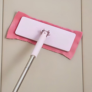 360 °   Serpillère rotative à tête plate pour le nettoyage sous le lit et sous le canapé, avec fixation auto-agrippante, livraison directe - Product Image 4