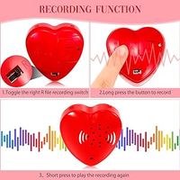 Module d'enregistreur de son vocal en forme de coeur de haute qualité Module de conversation en 30 secondes pour un montage personnalisé sur des animaux en peluche