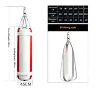 Sac de frappe professionnel Rongan en polyuréthane solide de 5 kg pour arts martiaux et Sanshou