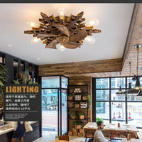 Bar de ferme Vintage Retro 85-2650 Volts Art Metal Pendant Fan Lights