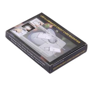 दो नेतृत्व वाली रोशनी के साथ सुओलन कार्ड-शैली आवर्धक ग्लास, उपहार पढ़ना मिनी क्रेडिट कार्ड, पोर्टेबल मैग्निफायर - Product Image 2