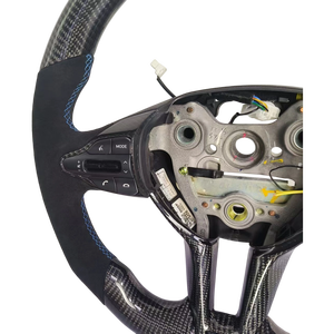 Volante de Carreras de Fibra de Carbono con Gamuza Italiana Real Personalizado YTcarbon para I30N, I20N, Elantra, Veloster, Kona <span class=keywords><strong>N</strong></span> (Accesorios para Coche) - Product Image 5