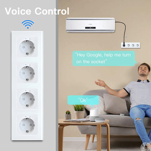 Enchufe Inteligente Estándar Europeo 16A WiFi con Panel de Vidrio Templado, Enchufe Europeo, Control Remoto - Product Image 2