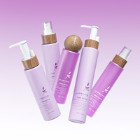 Botol Pompa Lotion Kosmetik Frosted 100ml 120ml 150ml, Botol Semprot Kaca Fine Mist dengan Tutup Kayu Bambu