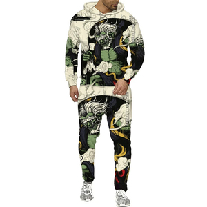 Ensemble de vêtements pour hommes avec impression graphique de dragon mystérieux, sublimation polyester, sweat-shirts et sweats à capuche pour hommes, streetwear de plein air - Product Image 4