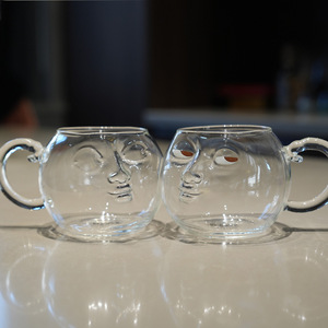 Tazas Creativas y Divertidas para Parejas, de Vidrio con Asa, Aptas para Lavavajillas y Microondas, para Oficina, Desayuno y Fiestas - Product Image 2