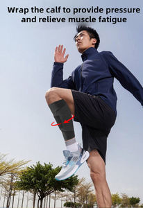 Manchon de compression respirant en nylon et élasthanne avec logo personnalisé pour mollets, idéal pour le sport, la course et le cyclisme, pour hommes et femmes - Product Image 5