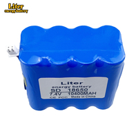 7,4 V 10400 mAh 4P2S Pack 18650 Akku 10,4 Ah wiederaufladbarer Akku für Fahrradscheinwerfer/Kamera/Elektro