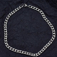 Collier épais en acier inoxydable argenté, style punk, non-ternissant, avec chaîne à maillons bouddhistes, 6MM 7MM 8MM 10MM, pour hommes et femmes, vente en gros sur mesure