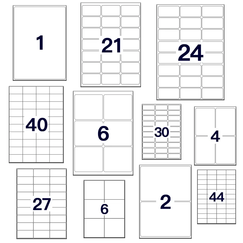 Flexo graphie Amazon Sheet Fba Label Selbst klebende Aufkleber A4 Papier Benutzer definierte Größe Versand etiketten für Tinten strahl drucker und L.