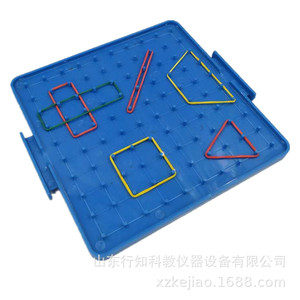 Tablero de Plástico para Uñas de 16*16 para Estudiantes, Tablero de Formas Geométricas Multifuncional de Doble Cara 20518, Instrumento de Enseñanza - Product Image 2