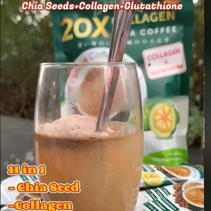 Caffè Detox Dimagrante al Collagene 20X con Chia e Gusto Cioccolato, Miscela 11 in 1, 120g, 10 Bustine, OEM di Alta Qualità, Direttamente dalla Fabbrica - Product Image 2