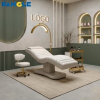 Nouveau Lit de Luxe Électrique pour Extensions de Cils, Lit Facial en Cuir Blanc, 3 Moteurs, Lits et Tables de Massage, Mobilier de Salon de Beauté