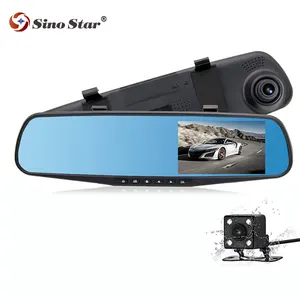 Оптовые продажи автомобильный цифровой видеорегистратор камера-H16-JR + GC1143 автомобильный монитор, камера видеорегистратора 1080P HD, Автомобильный видеорегистратор, зеркало заднего вида, двойной объектив, видео для вождения автомобиля