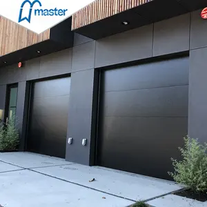 Panel sándwich empotrado moderno residencial más vendido Master Well puerta de garaje de acero superior seccional automática para hogares