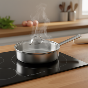 Beka Frying <b>Pan</b> Cicla Stainless Steel 28 Cm <b>With</b> <b>Lid</b> For Cooking - Product Image 3