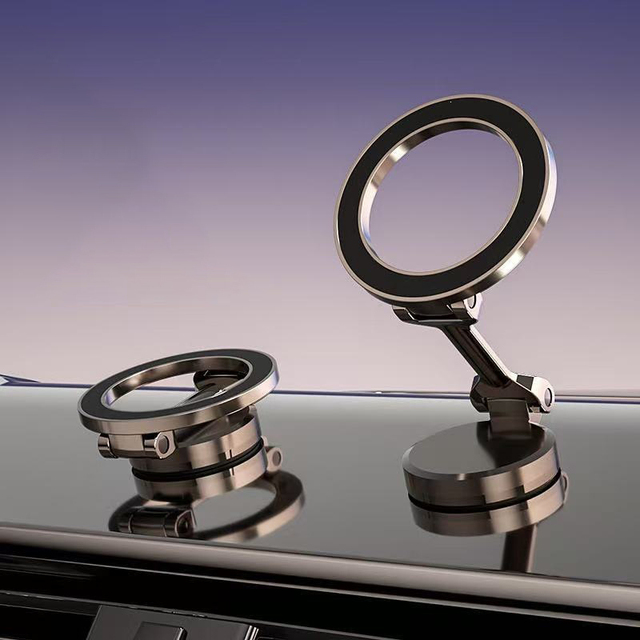 Wholesale Strong Magnet Car Phone Holder Zinc Alloy Folding Suction Cup Dashboard Windshield Mobile Phone Mount