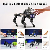 Raspberry Pi 5, Perro Mecánico de Cuatro Patas con Visión Artificial, Brazo Robótico de Gran Tamaño con Reconocimiento de Voz Inteligente CM5