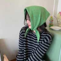 Écharpe en tricot, écharpe triangulaire automne-hiver avec cachemire, petite écharpe pour femmes, châle chaud, écharpe en tricot pour le cou