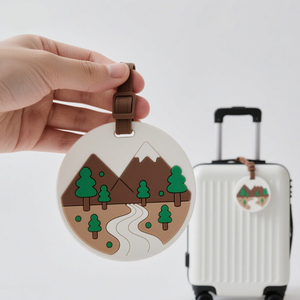 Diseño personalizado Rectángulo de tamaño estándar <span class=keywords><strong>con</strong></span> nombre Tarjeta de identificación Correa de plástico Etiqueta de viaje 3D PVC <span class=keywords><strong>Mapa</strong></span> de goma Etiqueta de equipaje Maleta Mochila - Product Image 6